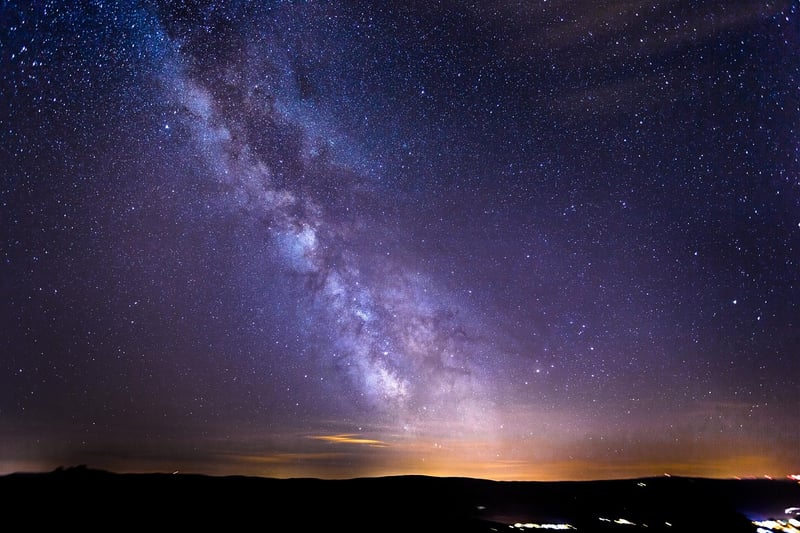 Milky Way over mountains